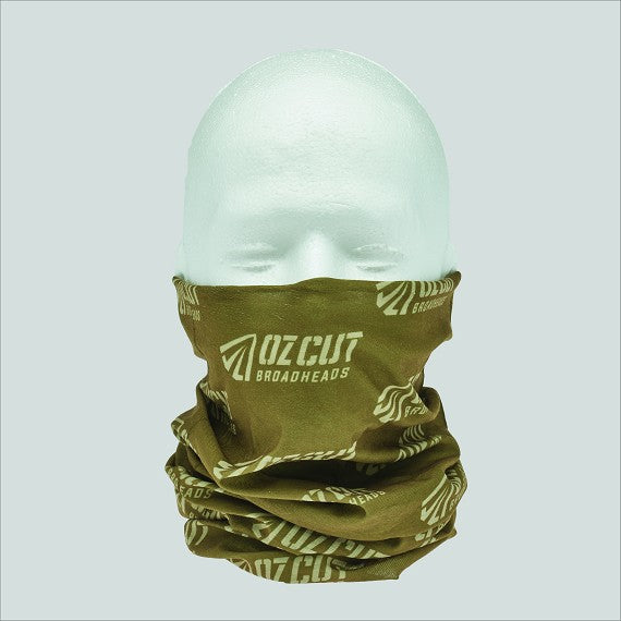Breathable Face and Neck Gaitor Khaki Ozcut Broadheads